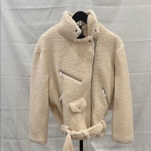 Forever 21 Cream Bomber Jacket